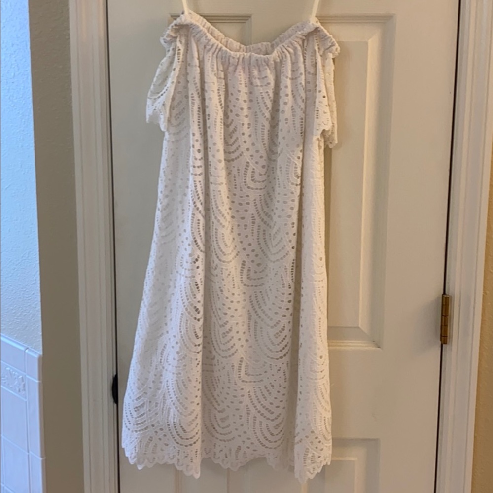 Lilly Pulitzer strapless white dress